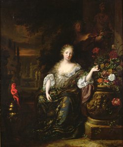 Femme assise dans un parc, 1688